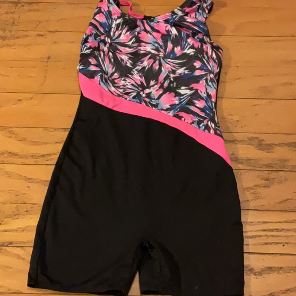 Freestyle Pink and Black One Piece Swimwear